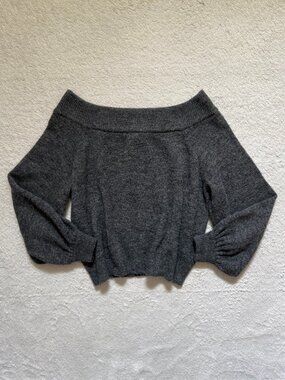 H&M Divided Grey Off-the-Shoulder Sweater